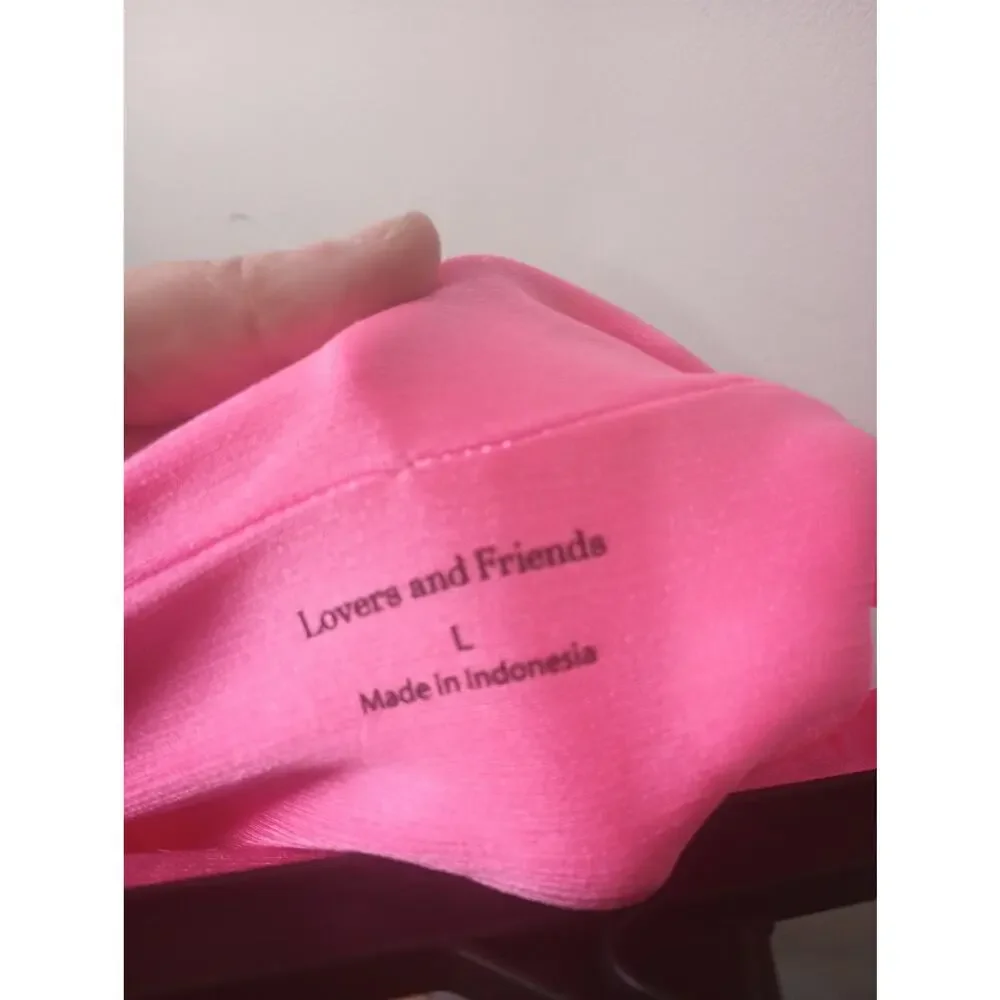 Lovers and Friends Pink Bikini‎ Set Large Top High Waisted Bottoms Swim Beach